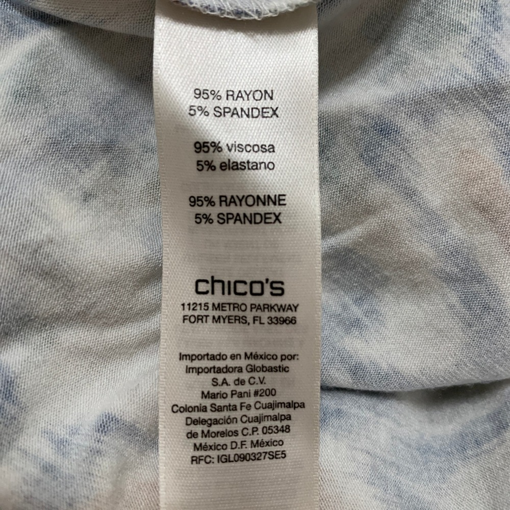 Chico's A-Line Maxi Skirt Women's Size 2 (L/12) Blue Orange Ikat Abstract Print - Picture 6 of 10